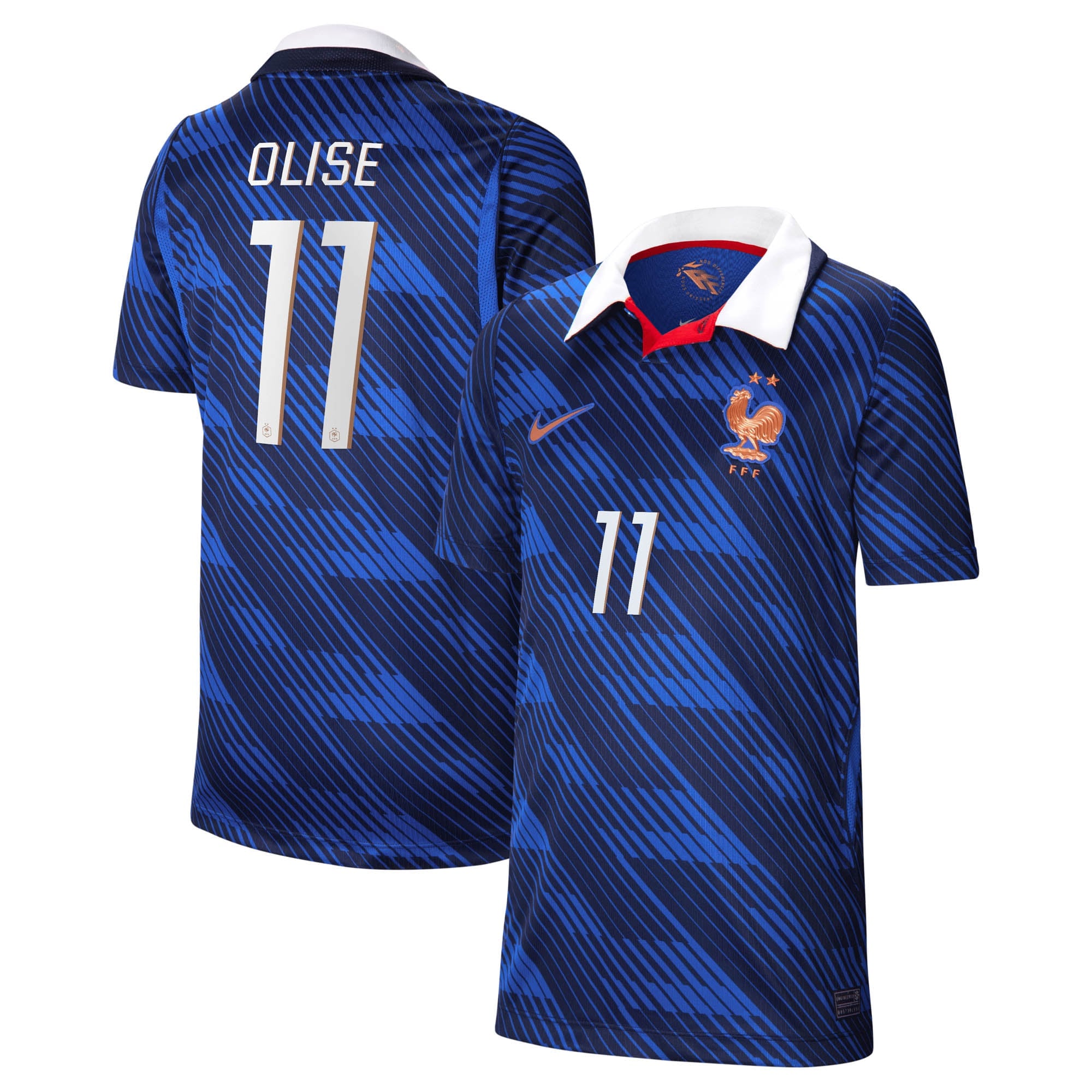 France Nike Home Stadium Shirt 2026 - Kids with Olise 11 printing