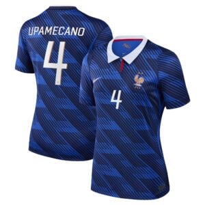 France Nike Home Stadium Shirt 2026 - Womens with Upamecano 4 printing
