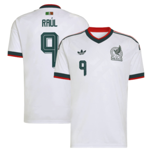 Mexico adidas Away Shirt 2026 with Raúl 9 printing