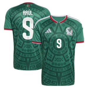 Mexico adidas Home Shirt 2026 with Raúl 9 printing