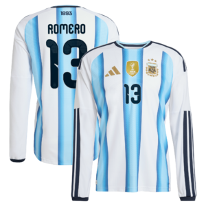 Argentina adidas Home Authentic Shirt 2026 - Long sleeve with Romero 13 printing