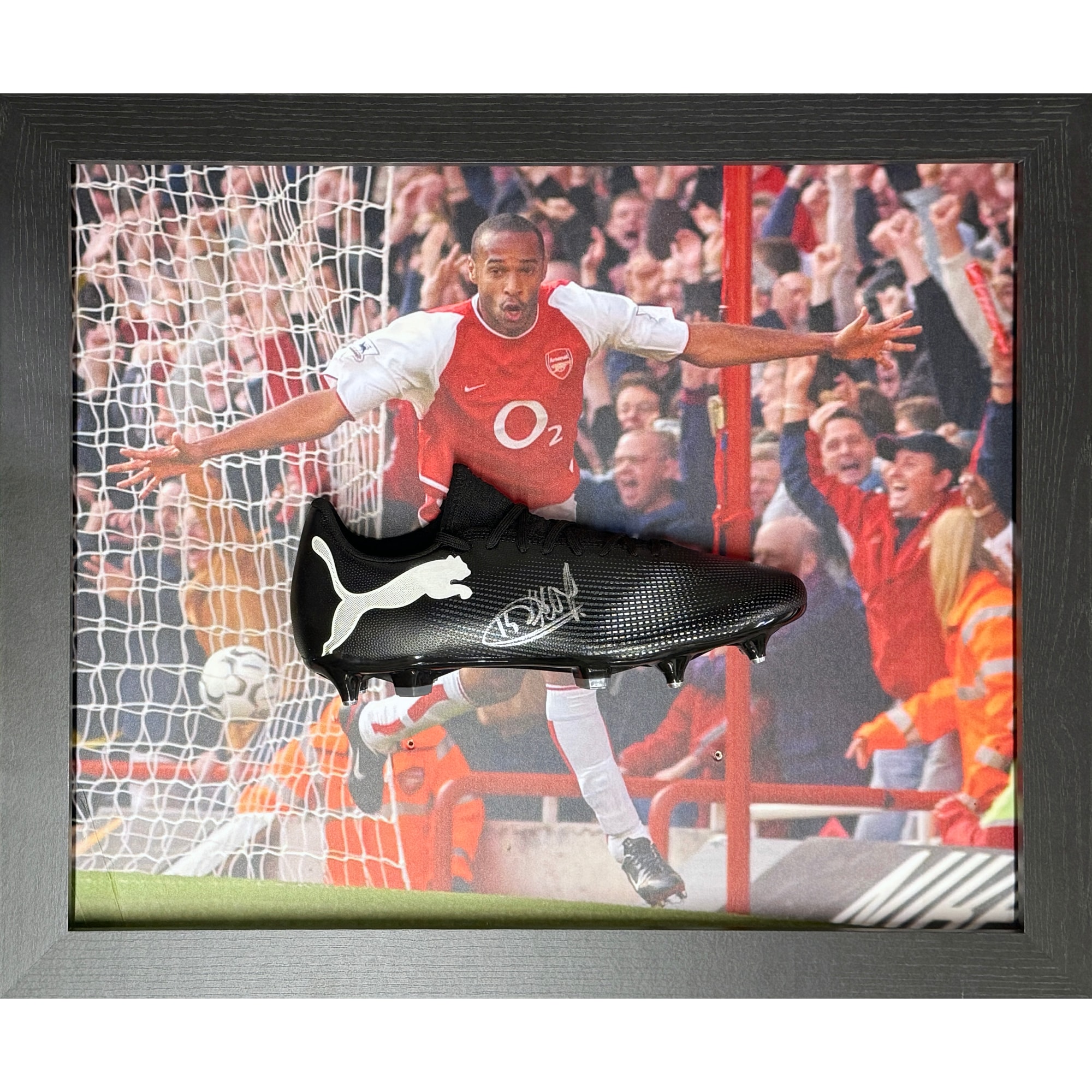 Arsenal Thierry Henry Signed Puma Football Boot Framed