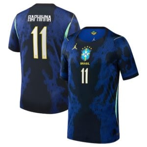 Brazil Jordan Stadium Away Shirt 2026 - Kids with Raphinha 11 printing