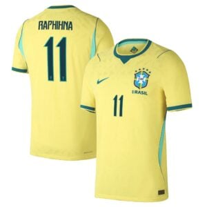 Brazil Nike Home Aero-FIT Match Shirt 2026 with Raphinha 11 printing