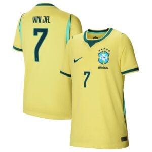 Brazil Nike Home Stadium Shirt 2026 - Kids with Vini Jr. 7 printing