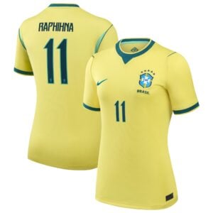 Brazil Nike Home Stadium Shirt 2026 - Womens with Raphinha 11 printing