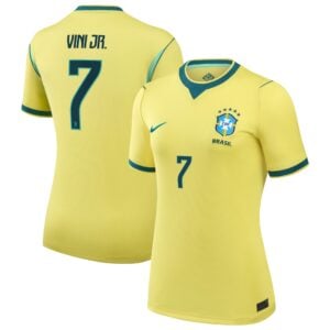 Brazil Nike Home Stadium Shirt 2026 - Womens with Vini Jr. 7 printing