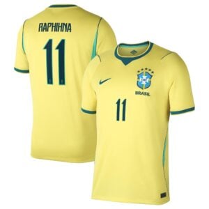 Brazil Nike Home Stadium Shirt 2026 with Raphinha 11 printing