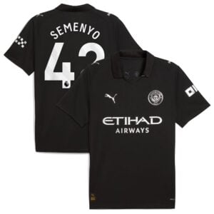 Manchester City PUMA Away Shirt 2025-26 with Semenyo 42 printing