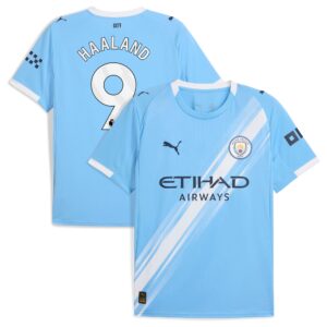 Manchester City PUMA Home Shirt 2025-26 with Haaland 9 printing