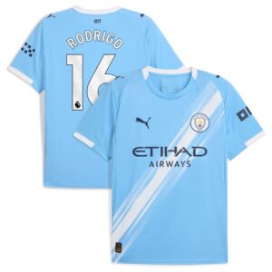 Manchester City PUMA Home Shirt 2025-26 with Rodrigo 16 printing