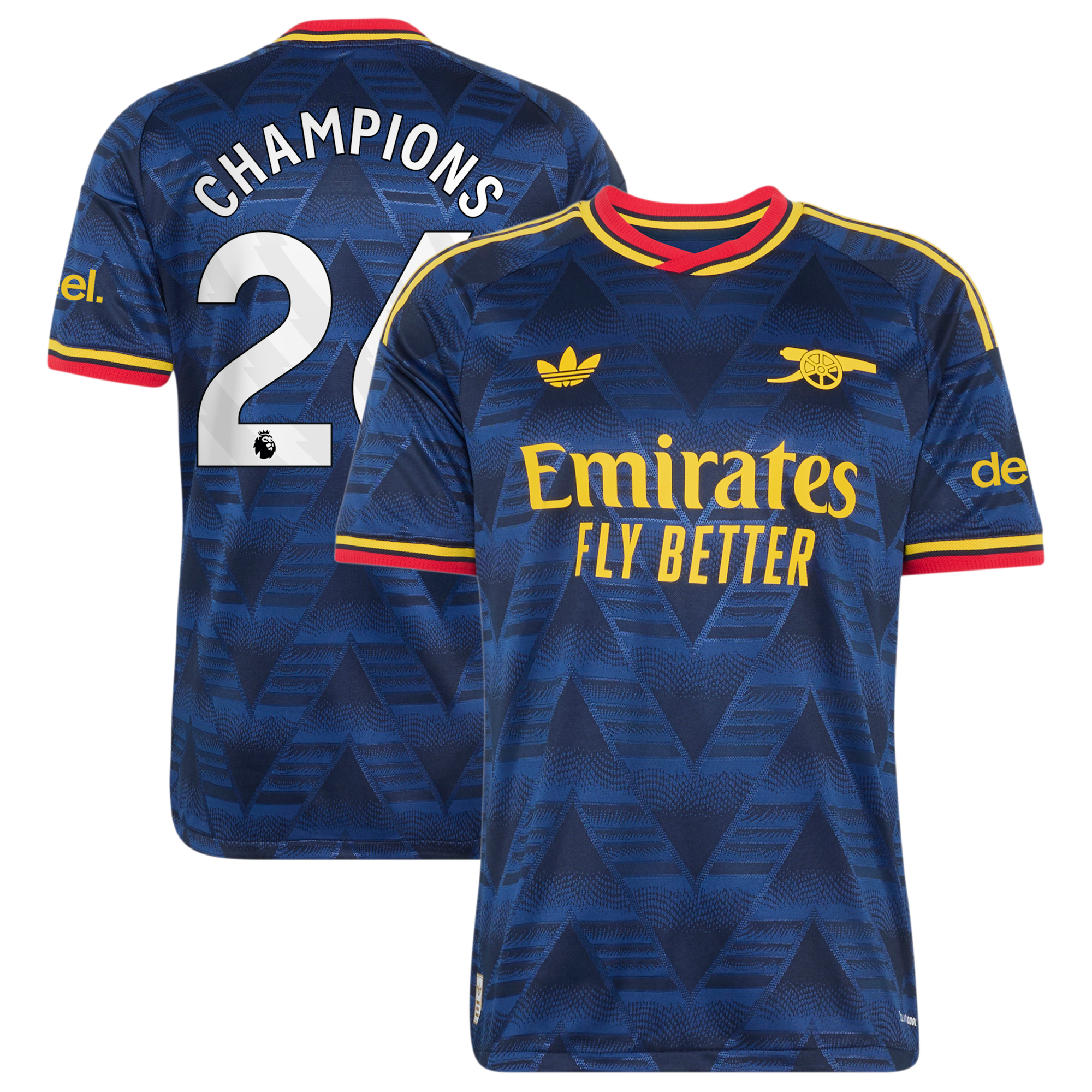 Arsenal adidas Away Authentic Shirt 2026-27 with Champions 26 printing