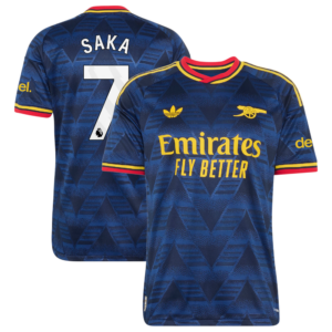 Arsenal adidas Away Authentic Shirt 2026-27 with Saka 7 printing