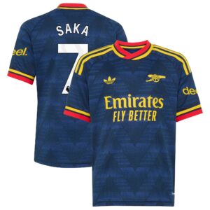 Arsenal adidas Away Shirt 2026-27 - Kids with Saka 7 printing