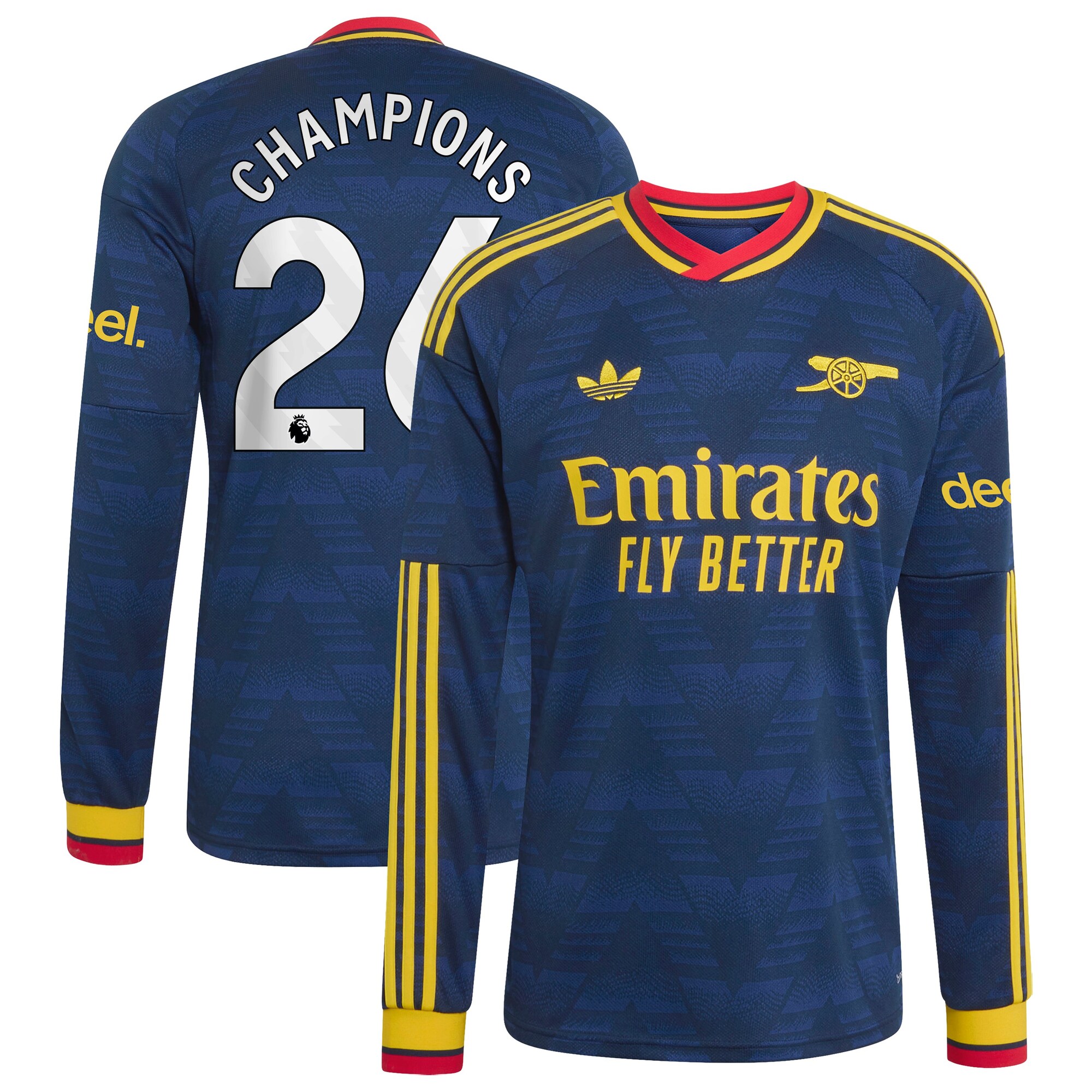 Arsenal adidas Away Shirt 2026-27 - Long Sleeve with Champions 26 printing