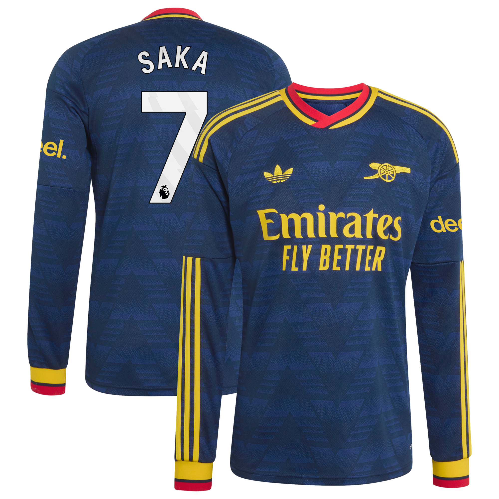 Arsenal adidas Away Shirt 2026-27 - Long Sleeve with Saka 7 printing