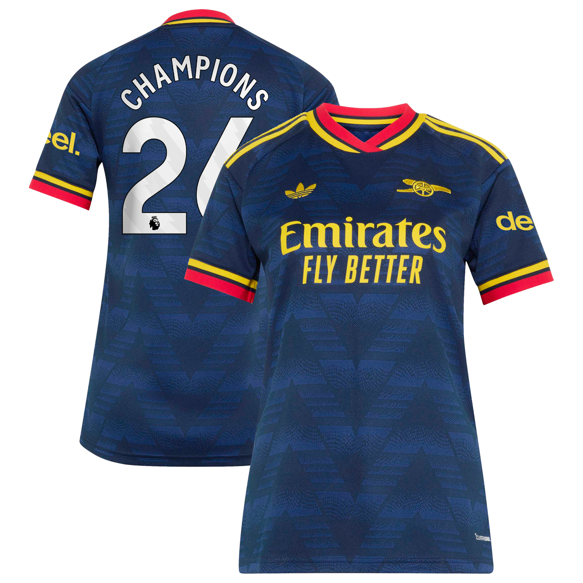 Arsenal adidas Away Shirt 2026-27 - Womens with Champions 26 printing
