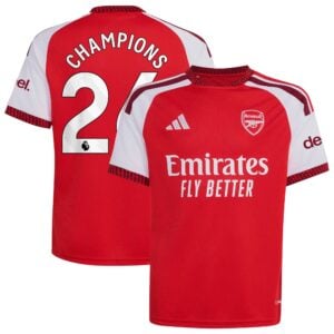 Arsenal adidas Home Shirt 2026-27 - Kids with Champions 26 printing