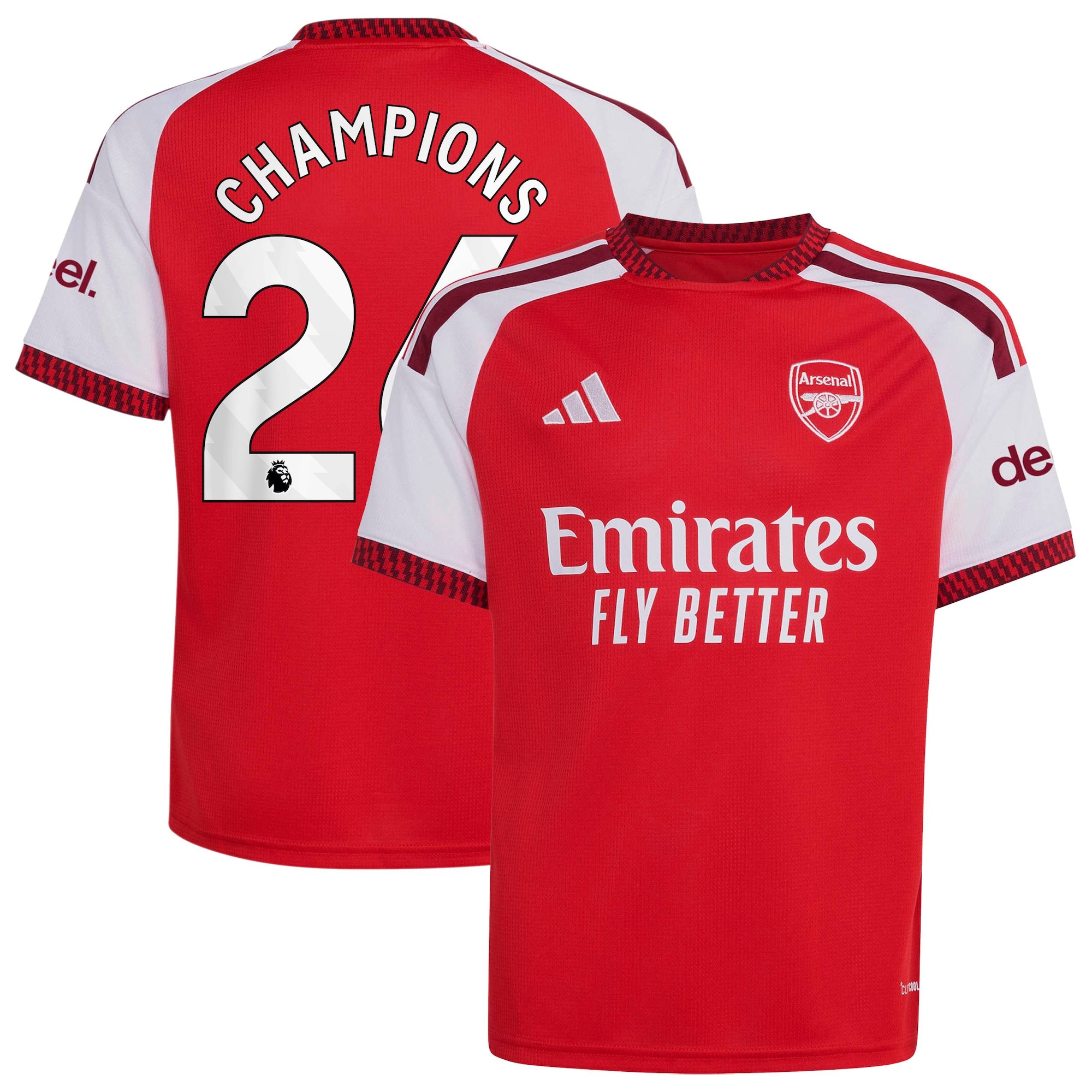 Arsenal adidas Home Shirt 2026-27 - Kids with Champions 26 printing
