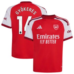 Arsenal adidas Home Shirt 2026-27 - Kids with Gyökeres 14 printing