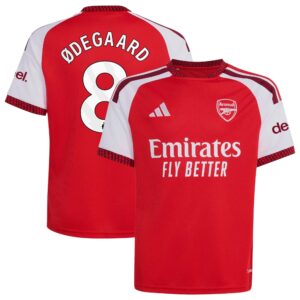 Arsenal adidas Home Shirt 2026-27 - Kids with Ødegaard 8 printing