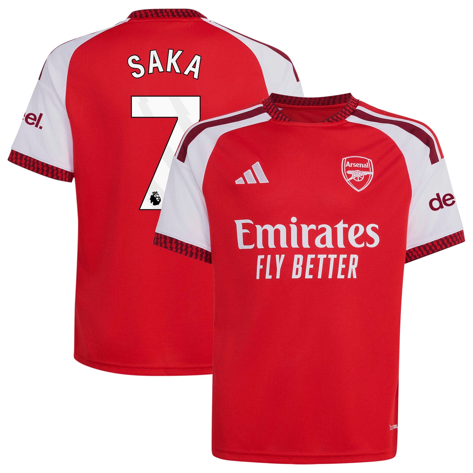 Arsenal adidas Home Shirt 2026-27 - Kids with Saka 7 printing