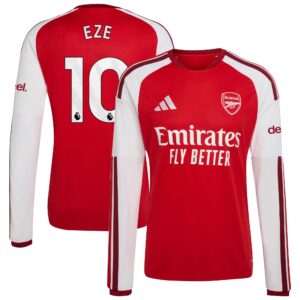 Arsenal adidas Home Shirt 2026-27 - Long Sleeve with Eze 10 printing