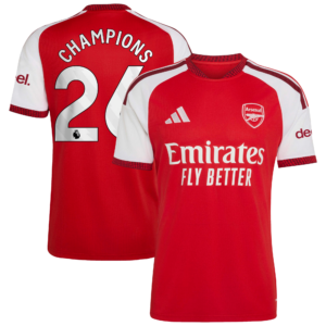 Arsenal adidas Home Shirt 2026-27 with Champions 26 printing