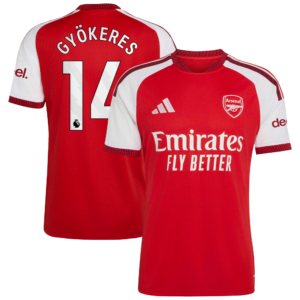 Arsenal adidas Home Shirt 2026-27 with Gyökeres 14 printing