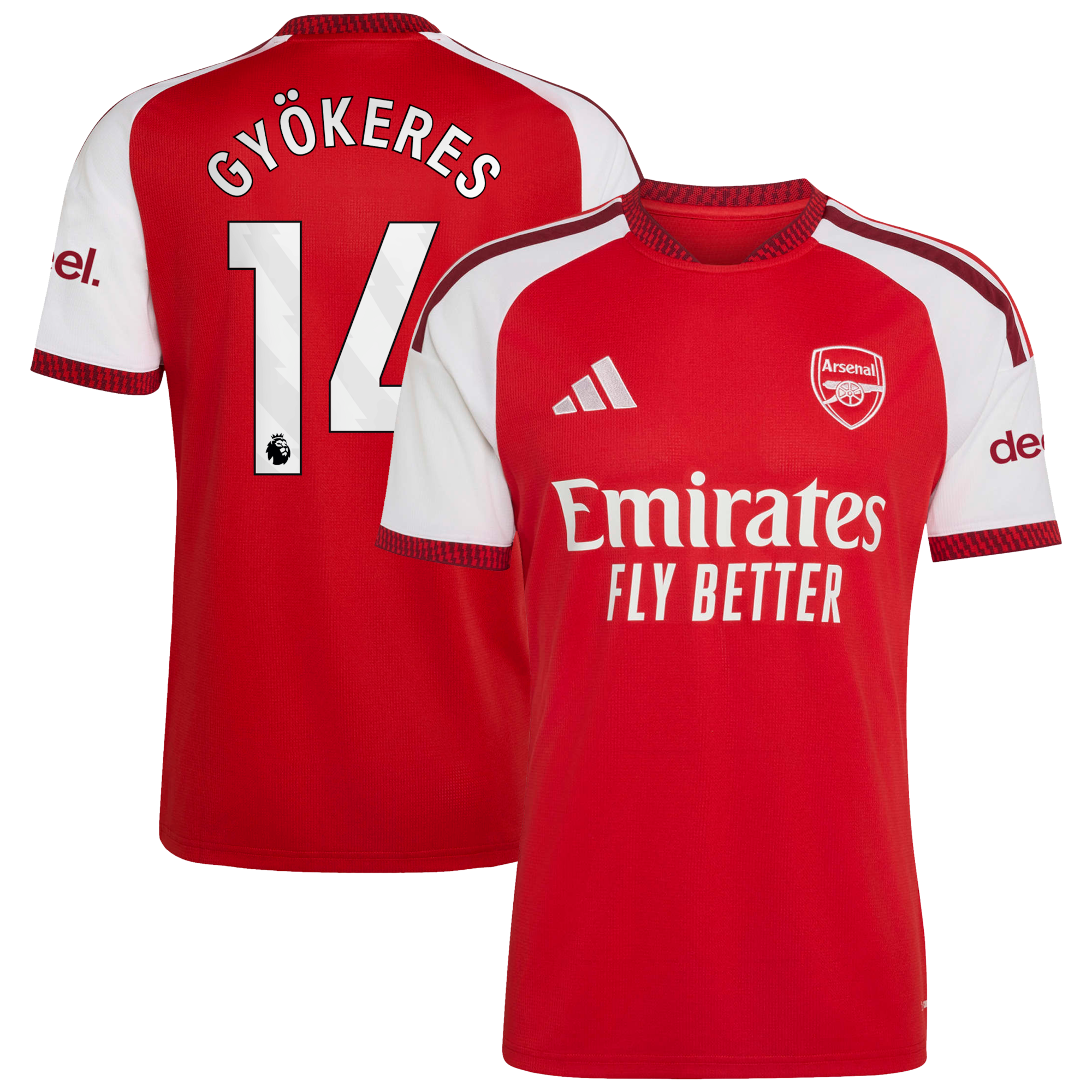 Arsenal adidas Home Shirt 2026-27 with Gyökeres 14 printing
