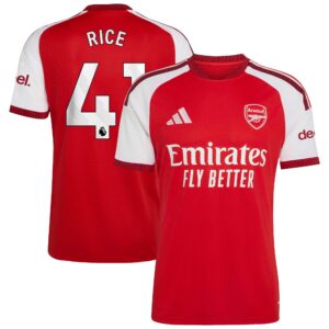 Arsenal adidas Home Shirt 2026-27 with Rice 41 printing