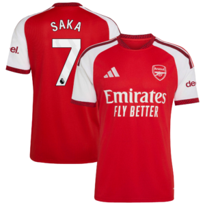 Arsenal adidas Home Shirt 2026-27 with Saka 7 printing