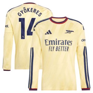 Arsenal adidas Third Shirt 2026-27 - Long Sleeve with Gyökeres 14 printing