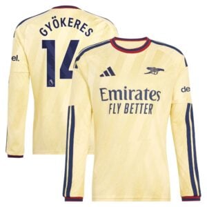 Arsenal adidas Third Shirt 2026-27 - Long Sleeve with Gyökeres 14 printing