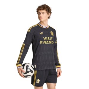 Aston Villa adidas Away Authentic Shirt 2026-27 - Long Sleeve