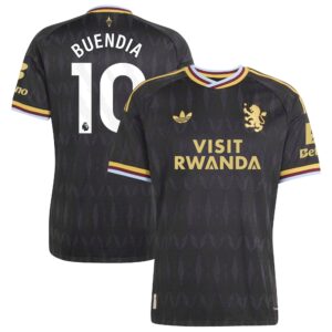 Aston Villa adidas Away Authentic Shirt 2026-27 with Buendia 10 printing