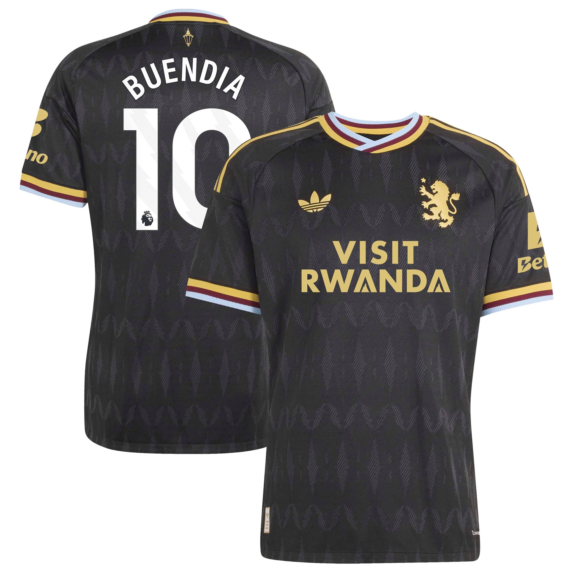 Aston Villa adidas Away Authentic Shirt 2026-27 with Buendia 10 printing