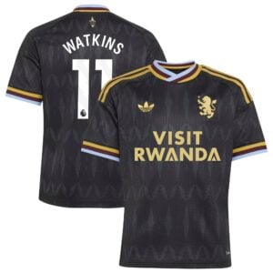 Aston Villa adidas Away Shirt 2026-27 - Kids with Watkins 11 printing