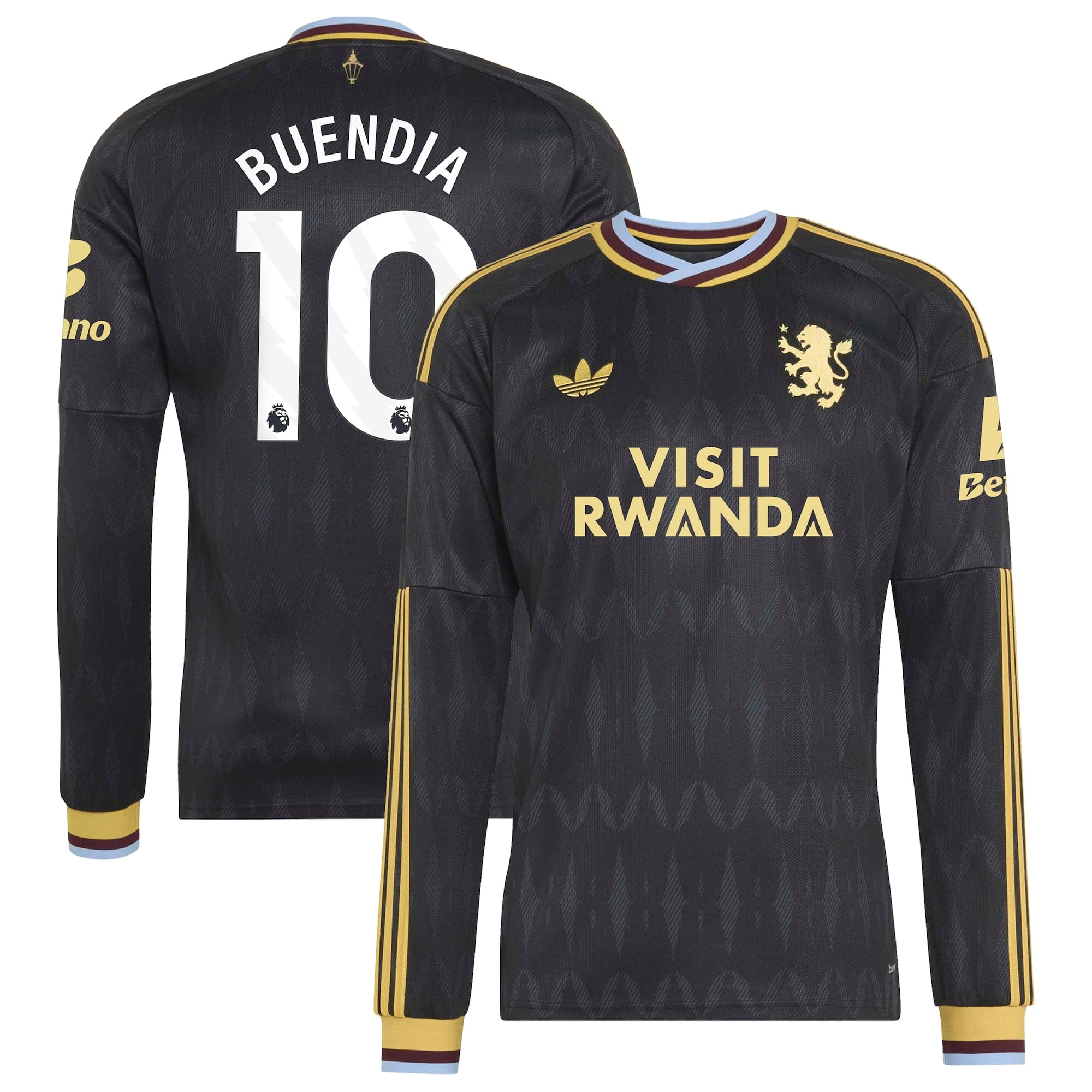 Aston Villa adidas Away Shirt 2026-27 - Long Sleeve with Buendia 10 printing