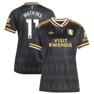 Aston Villa adidas Away Shirt 2026-27 - Womens with Watkins 11 printing