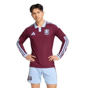 Aston Villa adidas Home Authentic Shirt 2026-27 - Long Sleeve