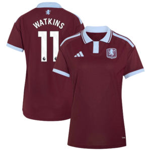 Aston Villa adidas Home Authentic Shirt 2026-27 - Womens with Watkins 11 printing
