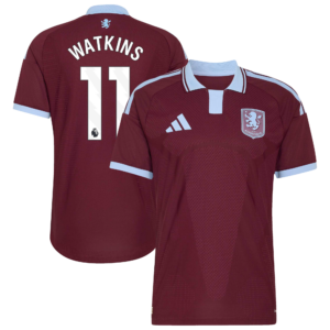 Aston Villa adidas Home Authentic Shirt 2026-27 with Watkins 11 printing