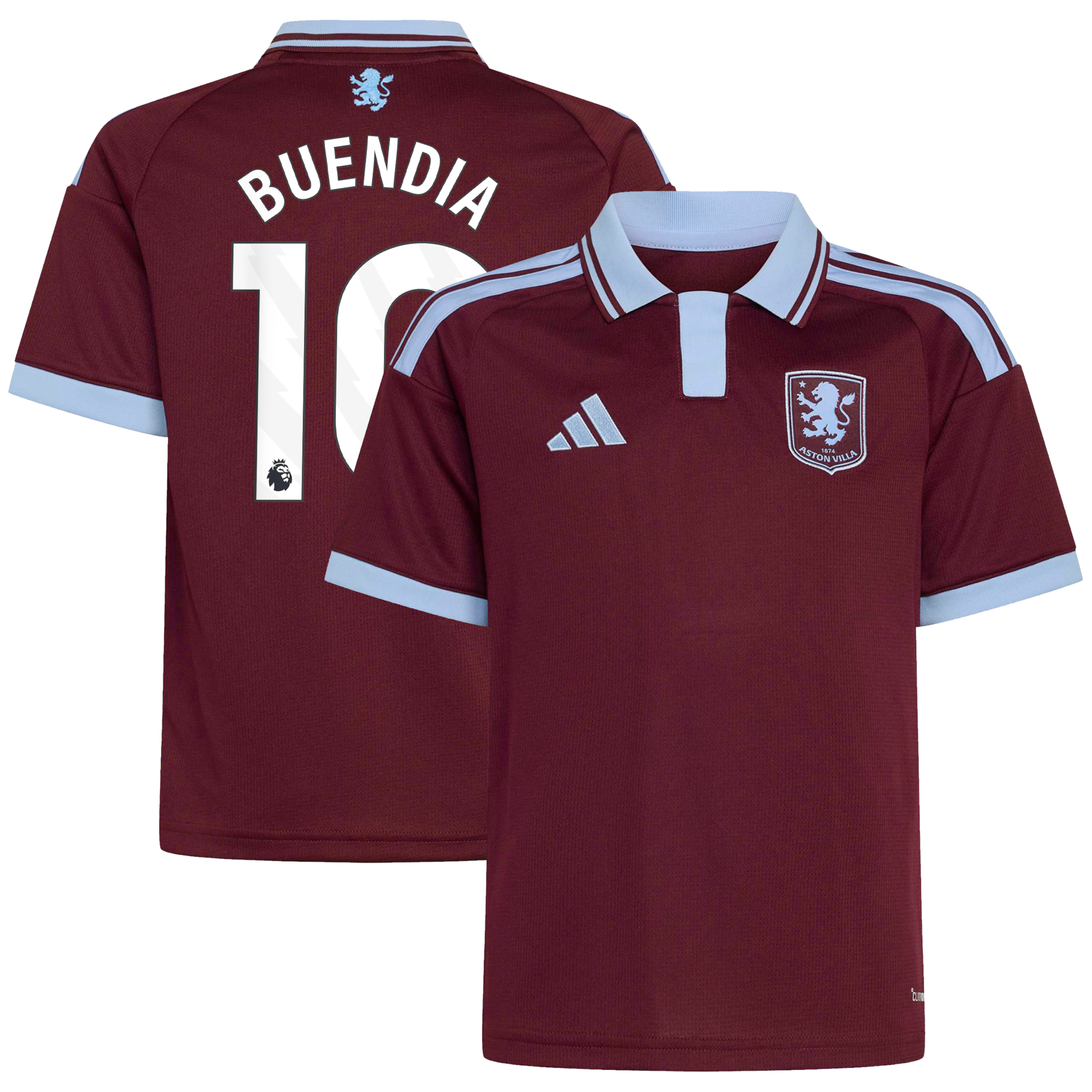 Aston Villa adidas Home Shirt 2026-27 - Kids with Buendia 10 printing