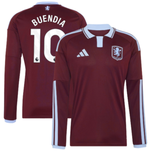 Aston Villa adidas Home Shirt 2026-27 - Long Sleeve with Buendia 10 printing