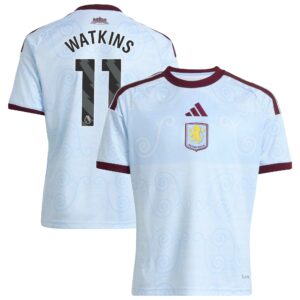 Aston Villa adidas Third Shirt 2026-27 - Kids with Watkins 11 printing