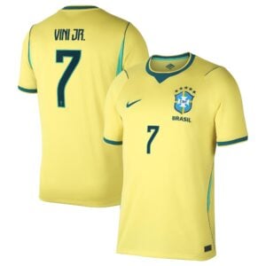 Brazil Nike Home Stadium Shirt 2026 with Vini Jr. 7 printing