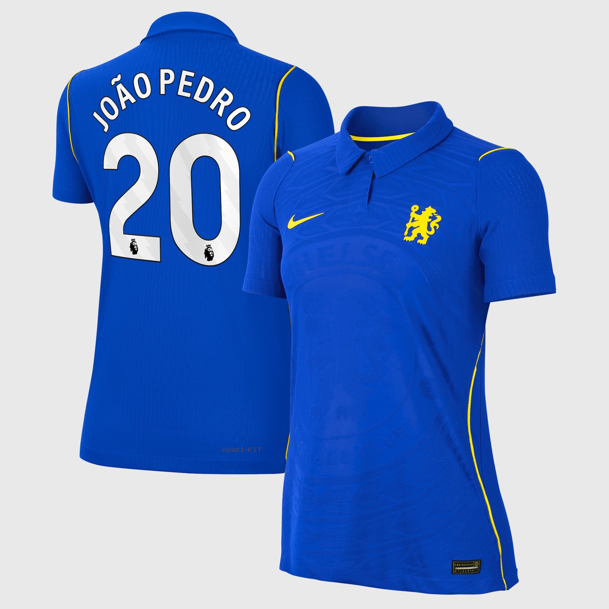 Chelsea Nike Home Aero-FIT Match Shirt 2026-27 - Womens with João Pedro 20 printing
