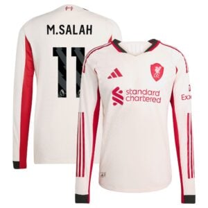 Liverpool adidas Away Authentic Shirt 2025-26 - Long Sleeve with M.Salah 11 printing