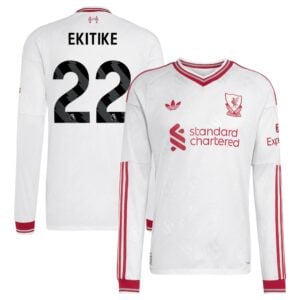 Liverpool adidas Away Authentic Shirt 2026-27 - Long Sleeve with Ekitike 22 printing
